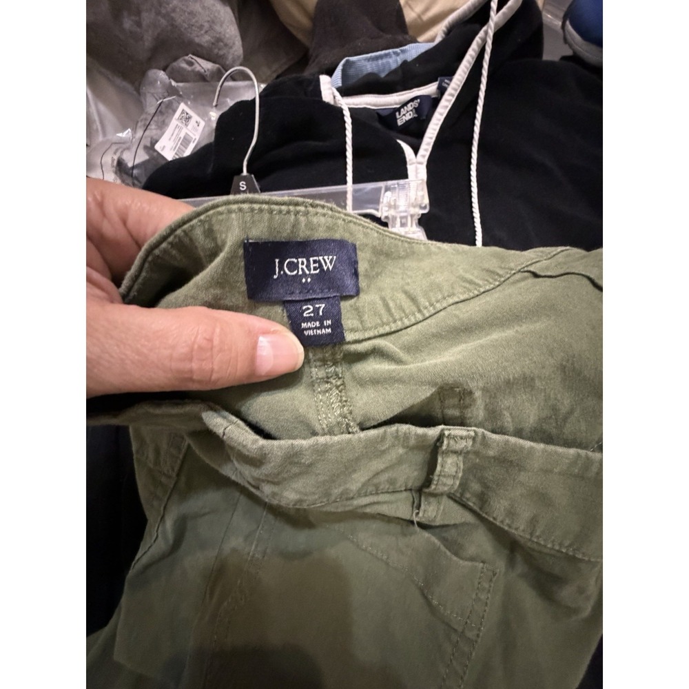 J.Crew Green Lizzie High-rise Patch-Pocket Wide-leg Pant sz 27 Easter Boho Sprin - Picture 8 of 8